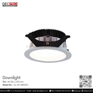 โคมไฟดาวไลท์หน้ากลม LED 12W