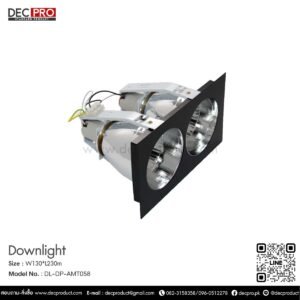 โคมไฟดาวไลท์ คู่ หน้ากลม สีดำ E27